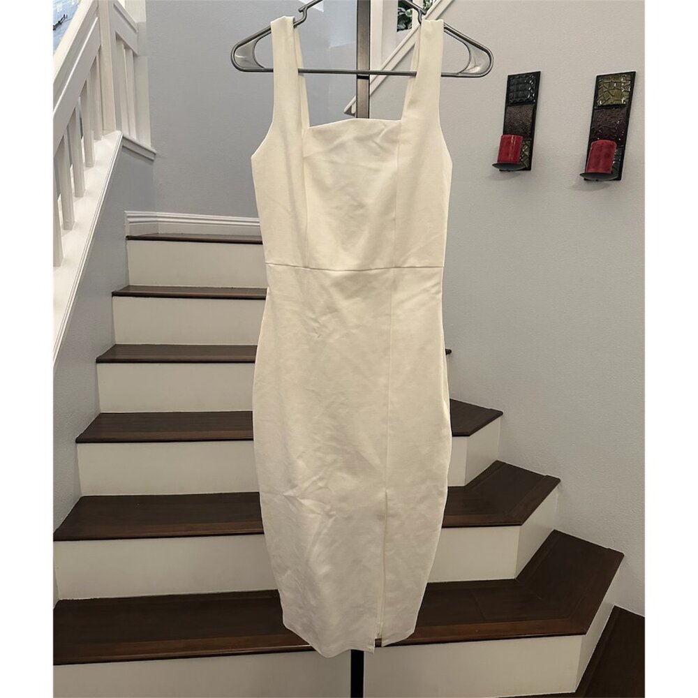 NWOT Lulus Baby, You're The One White Sleeveless Bodycon Midi Dress - Picture 2 of 7
